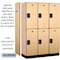 Salsbury Industries 2 Tier Designer Locker, 54"Wx76"Hx18"D, 6 Door, Maple 18-22368MAP - alternate 8